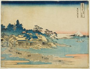 Kazu Enoshima Sagami P Rovinse (غير مصقول ساكي Enoshima) ، من سلسلة te s `` Tyrty x Views of Mount Fuji (Fugaku Usaju Rokukei) " بواسطة كاتسوشيكا هوكوساي