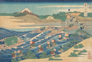 شوهد فوجي من كانايا على توكايدو توكايدو كانايا نو فوجي ، من سلسلة ثير ... ، كاليفورنيا. 1830-32. بواسطة كاتسوشيكا هوكوساي