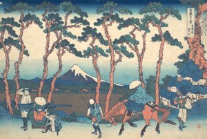 Hodogaya على توكايدو توكايدو هودوغايا ، من سلسلة ستة وثلاثون مشهدًا لمو ... ، كاليفورنيا. 1830-32. بواسطة كاتسوشيكا هوكوساي
