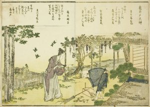 ضريح Kameido Tenjin ، من المجلد. 1 من الكتاب المصور "نظرة سريعة على مناظر جميلة للعاصمة الشرقية (توتو شوكي إيشيران)" بواسطة كاتسوشيكا هوكوساي