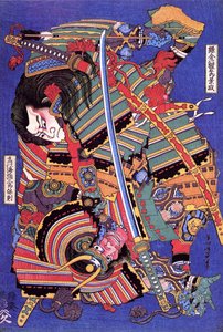 Kengoro Warrior (طباعة خشبية) بواسطة كاتسوشيكا هوكوساي