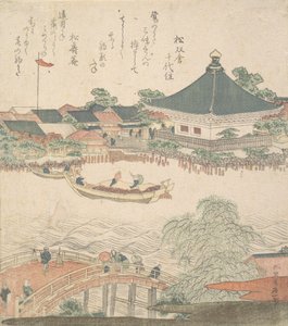 مشهد نهر مع جسر في المقدمة ، كاليفورنيا. 1810. بواسطة كاتسوشيكا هوكوساي