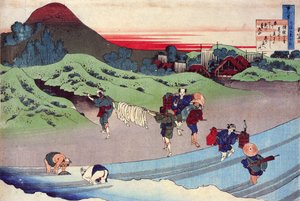 "" سلسلة من مائة قصيدة من تأليف مائة شاعر: "" جيتو تينو "" طباعة كاتسوشيكا هوكوساي (1760-1849) (مدرسة أوكييو إي) حوالي عام 1830 إرميتاج الدولة سانت بطرسبرغ روسيا بواسطة كاتسوشيكا هوكوساي