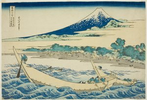مكان آخر y Nea r Ejiri Oto te درجة حضرية (درجة حضرية Ejiri Tago no Ura خريطة تخطيطية) ، من te serie s `` Ti rty Mr. x Vie ws Of Mount Fuji (Fugaku Kasaju Rokukatsu) " بواسطة كاتسوشيكا هوكوساي