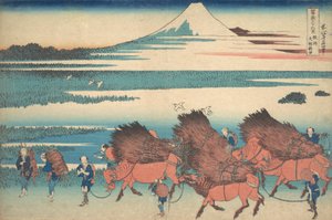 الحقول الجديدة في Ono في مقاطعة Suruga Sunshu Ono shinden ، من سلسلة Thir ... ، كاليفورنيا. 1830-32. بواسطة كاتسوشيكا هوكوساي