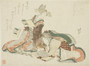The Yoshiwara in Edo ، من مسلسل "Seven Courtesans (Nana yujo)" بواسطة كاتسوشيكا هوكوساي