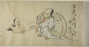 موكب العفاريت الليلي (Hyakki yagyo no zu) بواسطة Kawanabe Kyosai