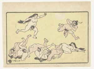 العربدة الذيل الكبير (عنوان المسلسل) بواسطة Kawanabe Kyosai