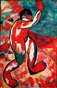 لوحة Bather بواسطة Kasimir Malevic (Malevich ، Malevitch) (1878-1935) 1910 Dim. 105x69 سم أمستردام ، متحف ستيديليك بواسطة كازيمير سيفرينوفيتش ماليفيتش