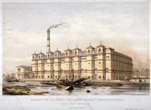 Granary on Canada Wharf ، Rotherhithe ، لندن ، c1860 بواسطة كيل إخوان