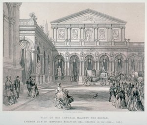 زيارة عبد العزيز سلطان تركيا إلى جيلدهول بمدينة لندن عام 1867. بواسطة كيل إخوان