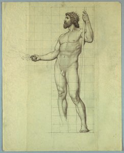 The Atlantic ، Nude Study for "زواج المحيط الأطلسي والمحيط الهادئ" ، جدارية في غرفة مجلس الشيوخ في مبنى الكابيتول بولاية ويسكونسن ، ماديسون ، ويسكونسن