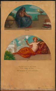 تقدم الحضارة: دراسة جدارية للعلوم والفن ، مبنى الكابيتول ، دي موين ، أيوا ، 1905-1 بواسطة كينيون كوكس