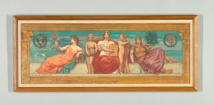 The Statute Law، Study for Right Panel of "The Reign of Law،" Frieze for Appellate Court، New York