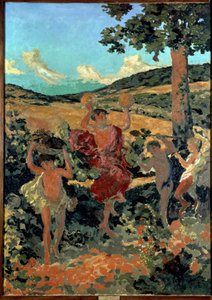 "" Fete Champetre Or The Triumph Of Bacchus "(مهرجان الريف) لوحة بقلم Ker-Xavier (Ker Xavier) Roussel (1867-1944) 1911-1913 نابيس سانت بطرسبرغ ، متحف هيرميتاج