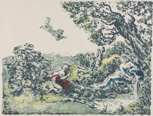 ساتير وكيوبيد الطائر بواسطة كير كزافييه روسيل