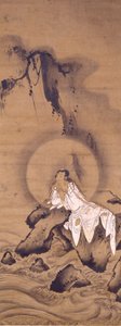 Kannon (Avalokitesvara) في أردية بيضاء بواسطة كيشيزان مينشو