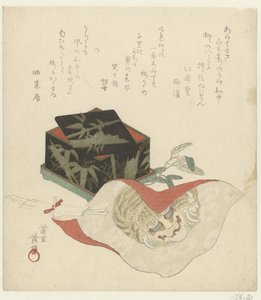صندوق ورنيش وقماش بواسطة Kikugawa Eishin