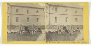 تم تقديم Rebel Shot في Union Gun ، Battle Gettysburg ، 185575. المؤلفون: Kilburn Brothers ، BW Kilburn.