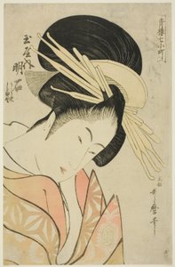 Akashi of the Tamaya ، من مسلسل Seven Komachis of Yoshiwara (Seiro nana Komachi) بواسطة كيتاجاوا أوتامارو