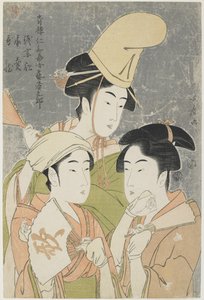 Asazuma-bune ، Fan-seller ، and Poetic Epithets ، 1793 بواسطة كيتاجاوا أوتامارو