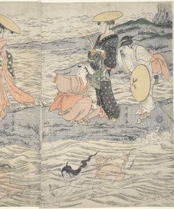 Awabi Shell Divers في Enoshima بواسطة كيتاجاوا أوتامارو