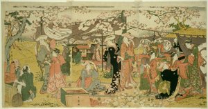 مأدبة أزهار الكرز (Oka no Utage) بواسطة كيتاجاوا أوتامارو