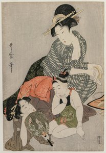 أمشاط التنظيف ، ج. أواخر عام 1790. بواسطة كيتاجاوا أوتامارو