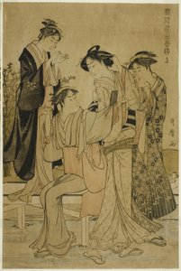 ملذات أنيقة: رائحة الزهور ، على اليمين (Furyu hana no ka asobi ، jo) بواسطة كيتاجاوا أوتامارو