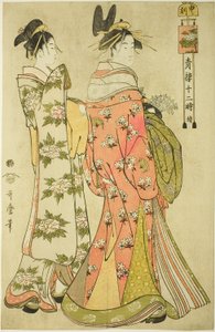ساعة القرد [4 مساءً] (سارو نو كوكو) ، من سلسلة "The Twelve Hours in Yoshiwara" ("Seiro juni toki tsuzuki") بواسطة كيتاجاوا أوتامارو
