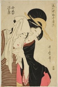 كوهارو وجيهي ، من مسلسل "الأنماط العصرية بأسلوب أوتامارو (Ryuko moyo Utamaro-gata)" بواسطة كيتاجاوا أوتامارو