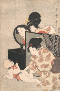 الأم والطفل ، كاليفورنيا. 1793. بواسطة كيتاجاوا أوتامارو
