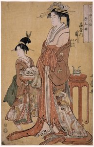 Takigawa of the Ogiya Eight ، من سلسلة Immortals in the Art of Love par Utamaro ، Kitagawa (1753-1806) بواسطة كيتاجاوا أوتامارو