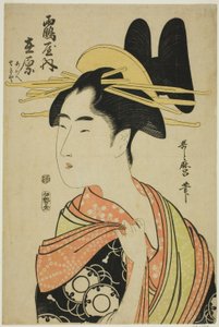 المحظية أريهارا من Tsuruya ، ومساعدات الأطفال Aoe and Sekiya (Tsuruya uchi Arihara، Aoe، Sekiya) ، من سلسلة غير معنونة من المحظيات بواسطة كيتاجاوا أوتامارو