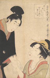 The Lovers Oshichi and Kichisaburo ، حوالي 1800. بواسطة كيتاجاوا أوتامارو