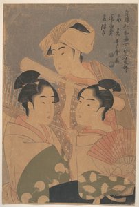 The Niwaka Performers ، ج. 1795 بواسطة كيتاجاوا أوتامارو