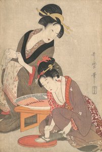 إعداد النساء الساشيمي ، 1806-20. بواسطة كيتاجاوا أوتامارو