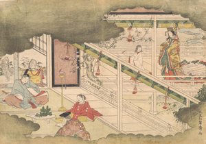 حادثة من حكايات Ise Ise Monogatari ، كاليفورنيا. 1790. بواسطة Kitao Shigemasa