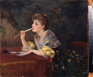 حرف (حرف) - لوحة لكلافي بتروفيتش ستيبانوف (1854-1910) ، زيت على قماش بواسطة كلافدي بتروفيتش ستيبانوف
