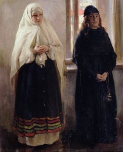 عالمان (زيت على قماش) بواسطة Klavdiy Vasilievich Lebedev