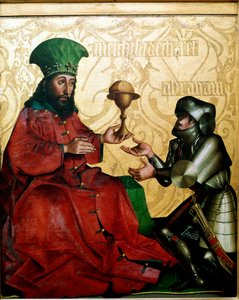 إبراهيم وملكي صادق ملك سالم ملكي صادق (ملكي صادق أو ملكي صادق أو ملكي صادق أو ملكي تصديق) يقدم لإبراهيم منتصرًا في معركة ضد كيدور لاومر (كيدور لاومر) الخبز والنبيذ. لوحة لكونراد (كونراد) ويتز (