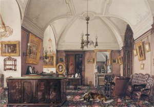الديكورات الداخلية لقصر الشتاء. دراسة الأمير الكبير نيكولاس نيكولايفيتش ، 1856 بواسطة كونستانتين أندرييفيتش أوختومسكي