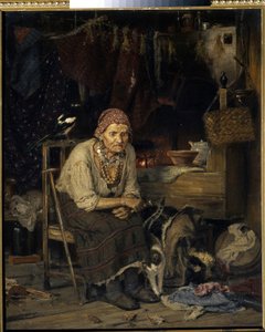 ساحرة. لوحة لكونستانتين أبولونوفيتش سافيتسكي (1844-1905) ، زيت على قماش