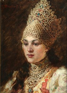 زوجة البويار ، 1890 بواسطة كونستانتين إيجوروفيتش ماكوفسكي