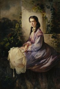 صورة للكونتيسة SL Stroganova ، 1864 بواسطة كونستانتين إيجوروفيتش ماكوفسكي