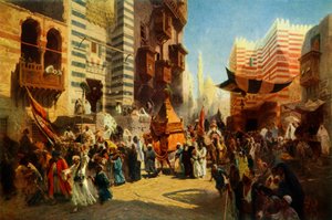 عودة السجادة المقدسة من مكة إلى القاهرة ، 1876 ، 1965. بواسطة كونستانتين إيجوروفيتش ماكوفسكي