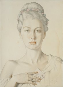 صورة خيالية لسيسيل دي فولانجز في `` العلاقات الخطيرة '' لـ Choderlos de Laclos ، 1934