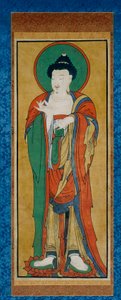 Tathagata Buddha ، أواخر القرن التاسع عشر (لفيفة معلقة ؛ حبر ولون على ورق) بواسطة المدرسة الكورية