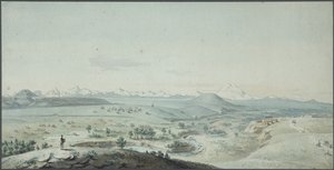 منظر لقلعة كونستانتينوغورسك من جبل مشوك ، 1805