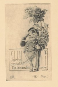 Felicitatie van Istvan Lusztig تهانينا ، د. István Lustig (العنوان على الكائن)